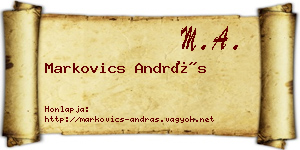 Markovics András névjegykártya