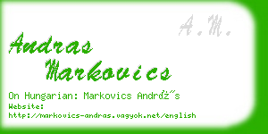 andras markovics business card